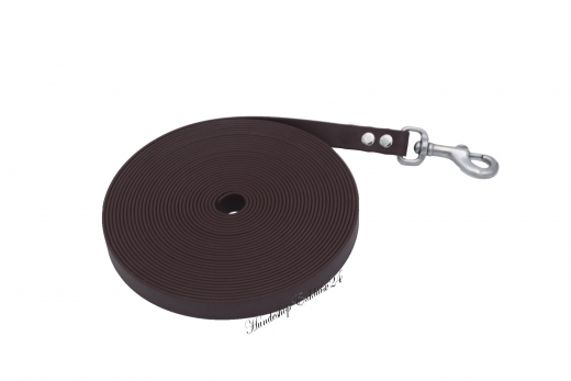 BioThane Schleppleine für sehr kleine Hunde, Dunkelbraun 9mm