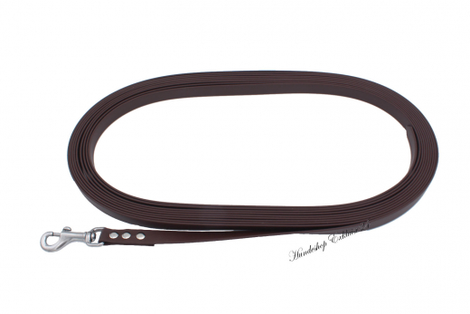 BioThane Schleppleine für sehr kleine Hunde, Dunkelbraun 9mm