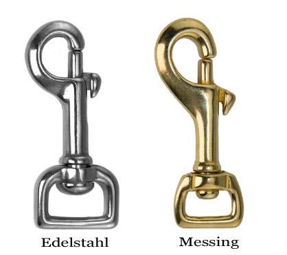 Bolzenkarabiner Edelstahl/Messing