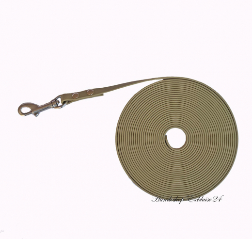 BioThane Schleppleine für sehr kleine Hunde Beige/Khaki