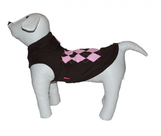 Hundeshirt Pinkaholic Argyle Hood